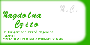 magdolna czito business card